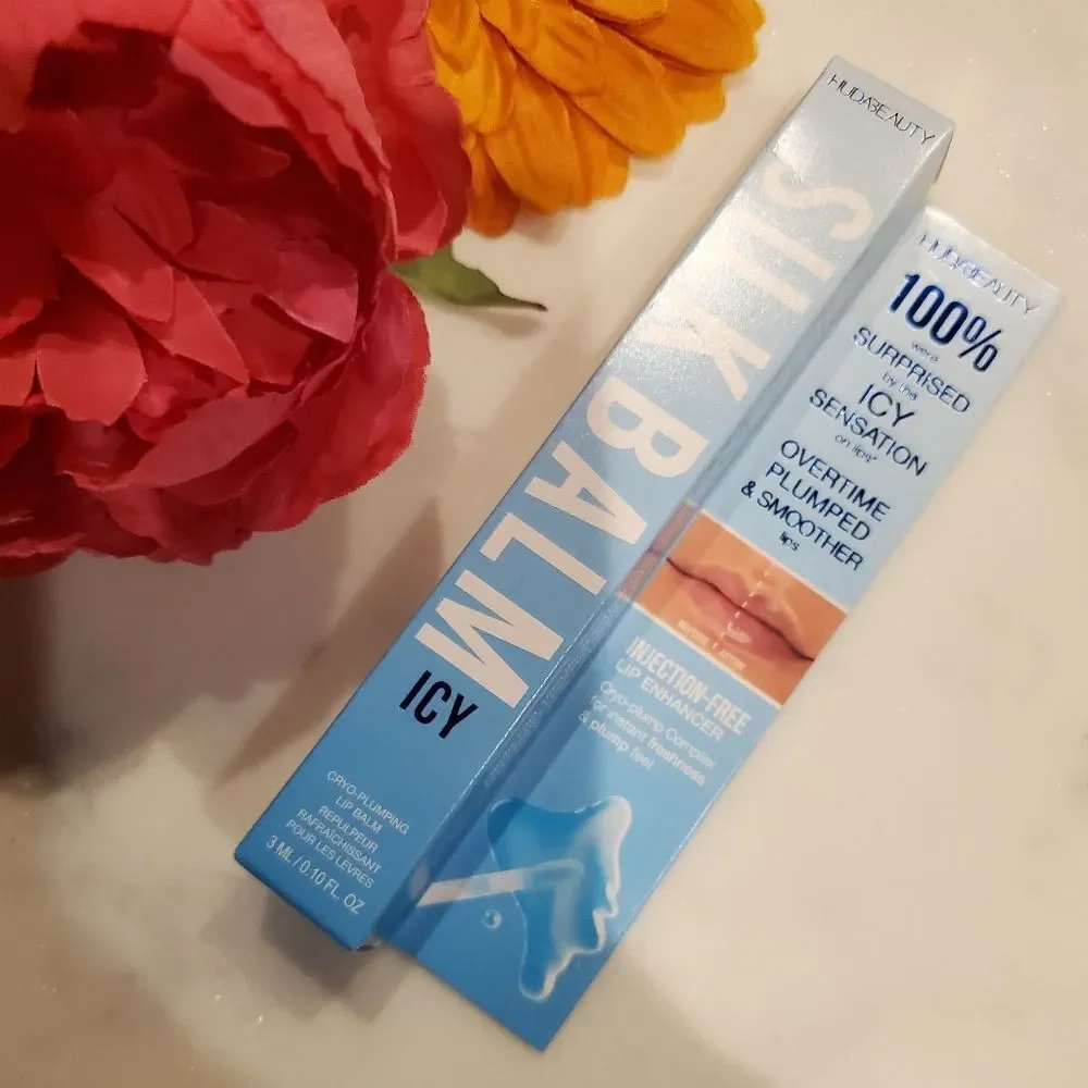 Huda Beauty ICY Plumping Silk Lip Balm (Cool Toned Blue)